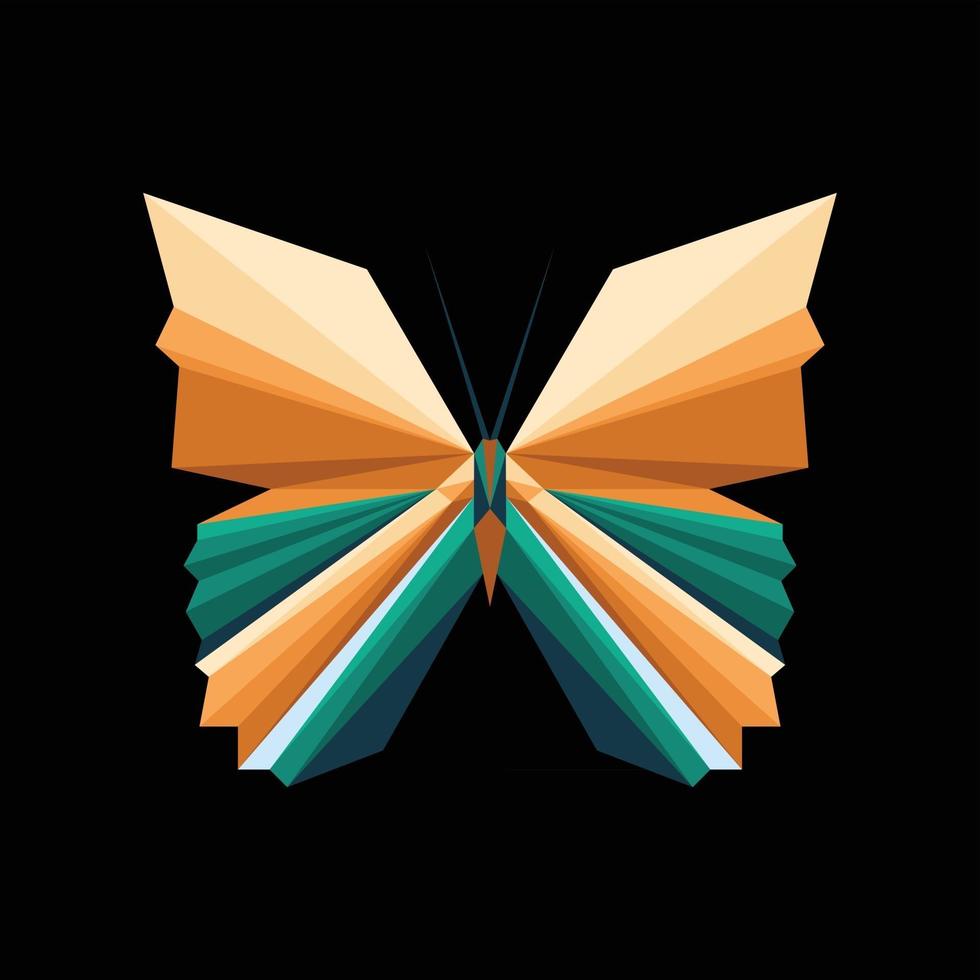mariposa abstracta poligonal vector