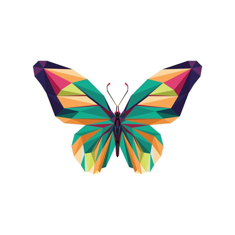 Butterfly polygonal vector
