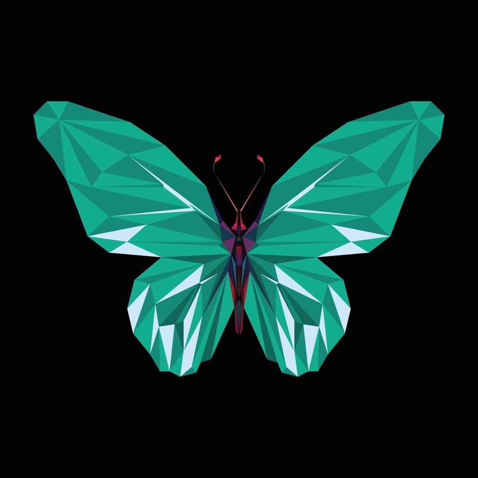 Butterfly polygonal design vector