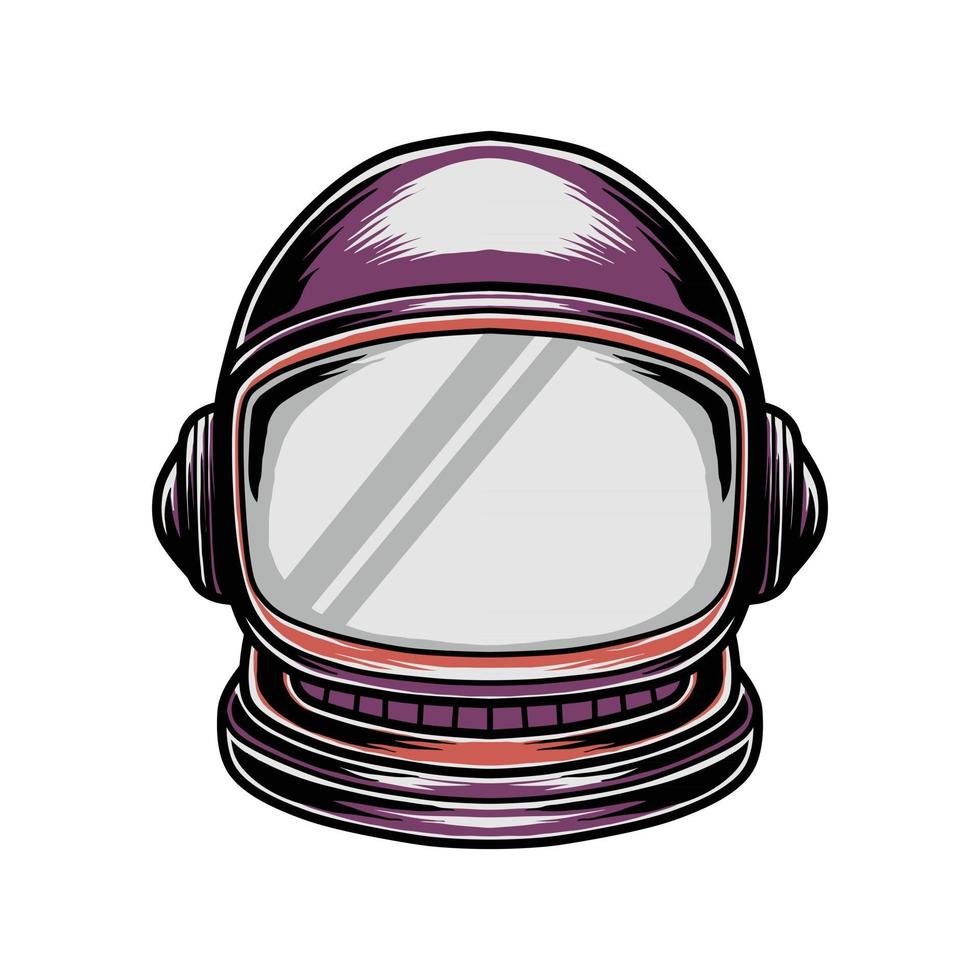 Astronaut helmet design vector