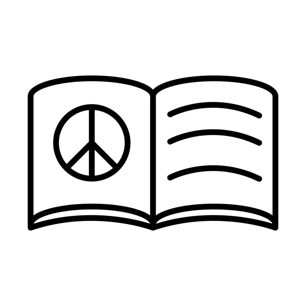 peace book organization human rights day line icon design vector