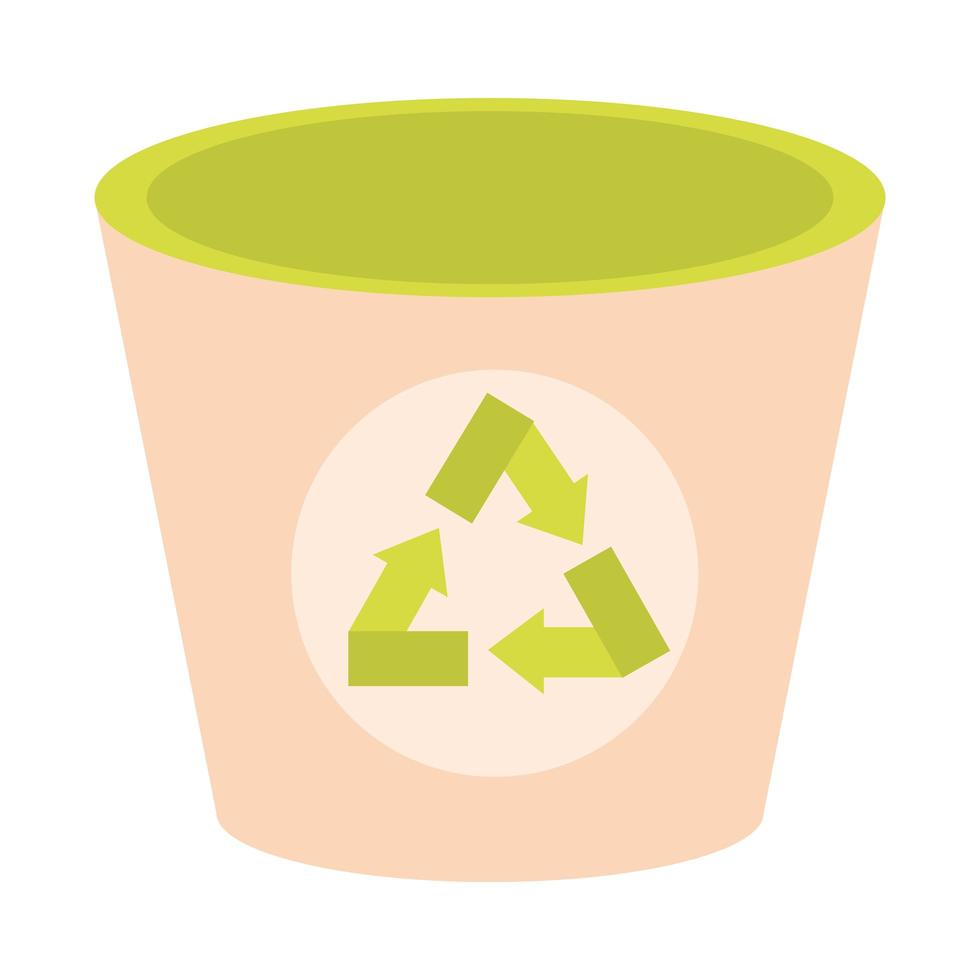 Recycle trash isolated vector design