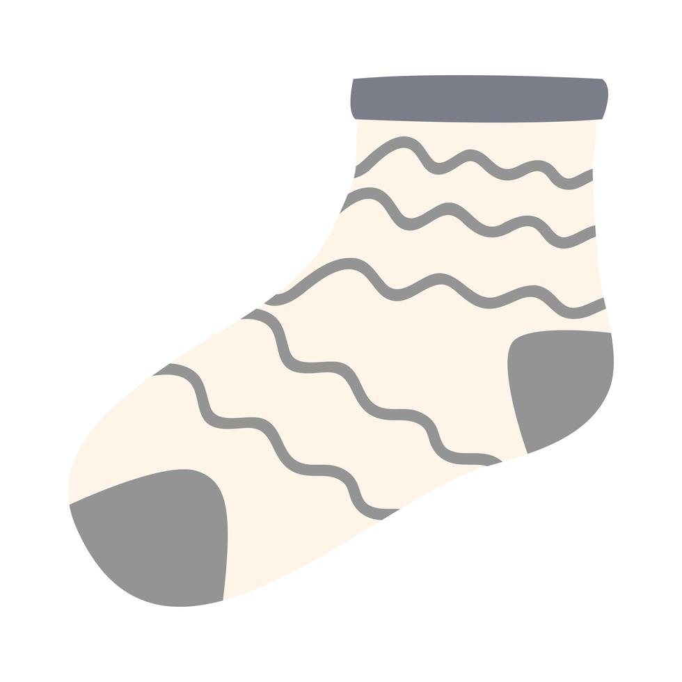 white and striped sock icon vector design