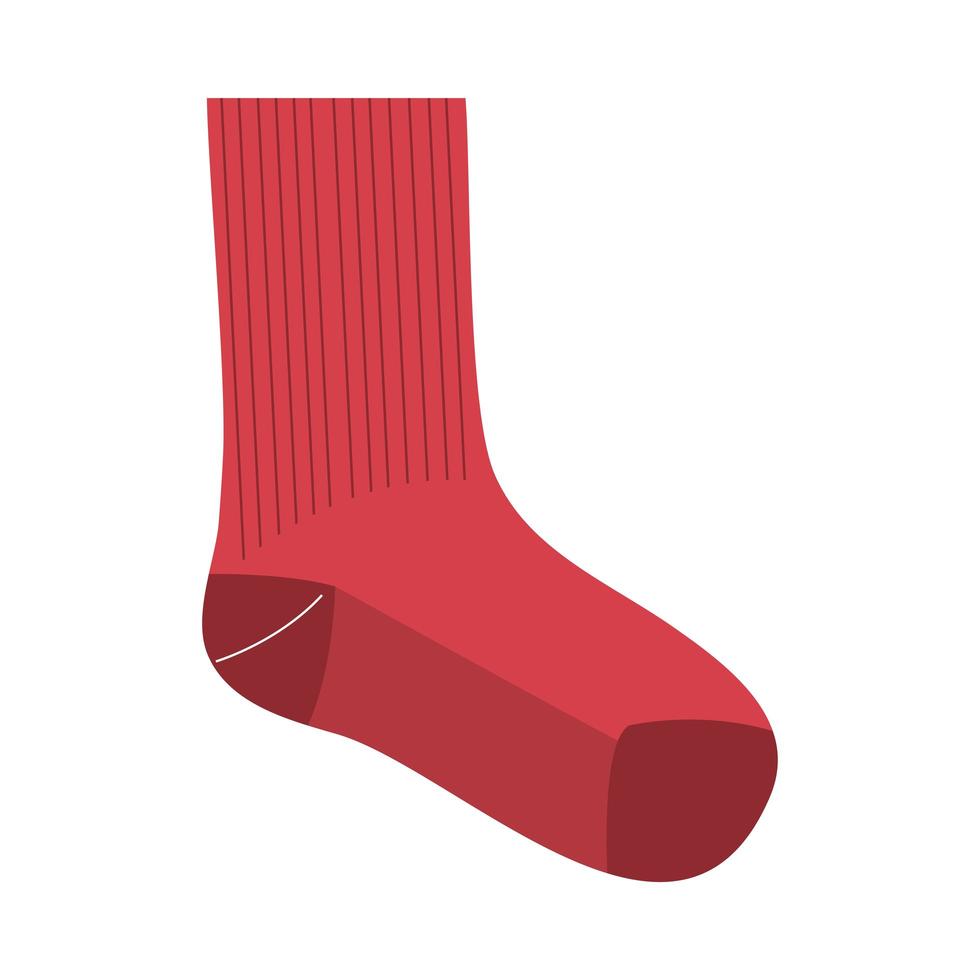 red and long sock icon vector design