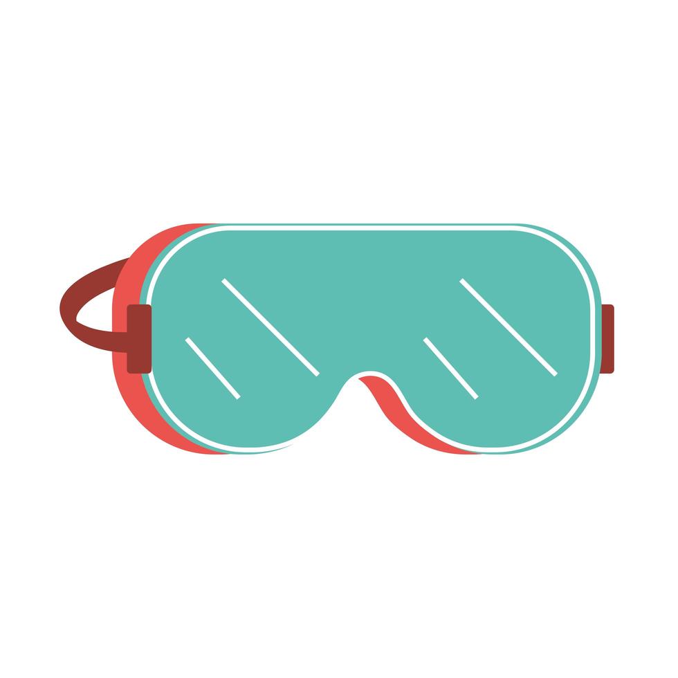 travel vacations diving goggles isolated vector icon