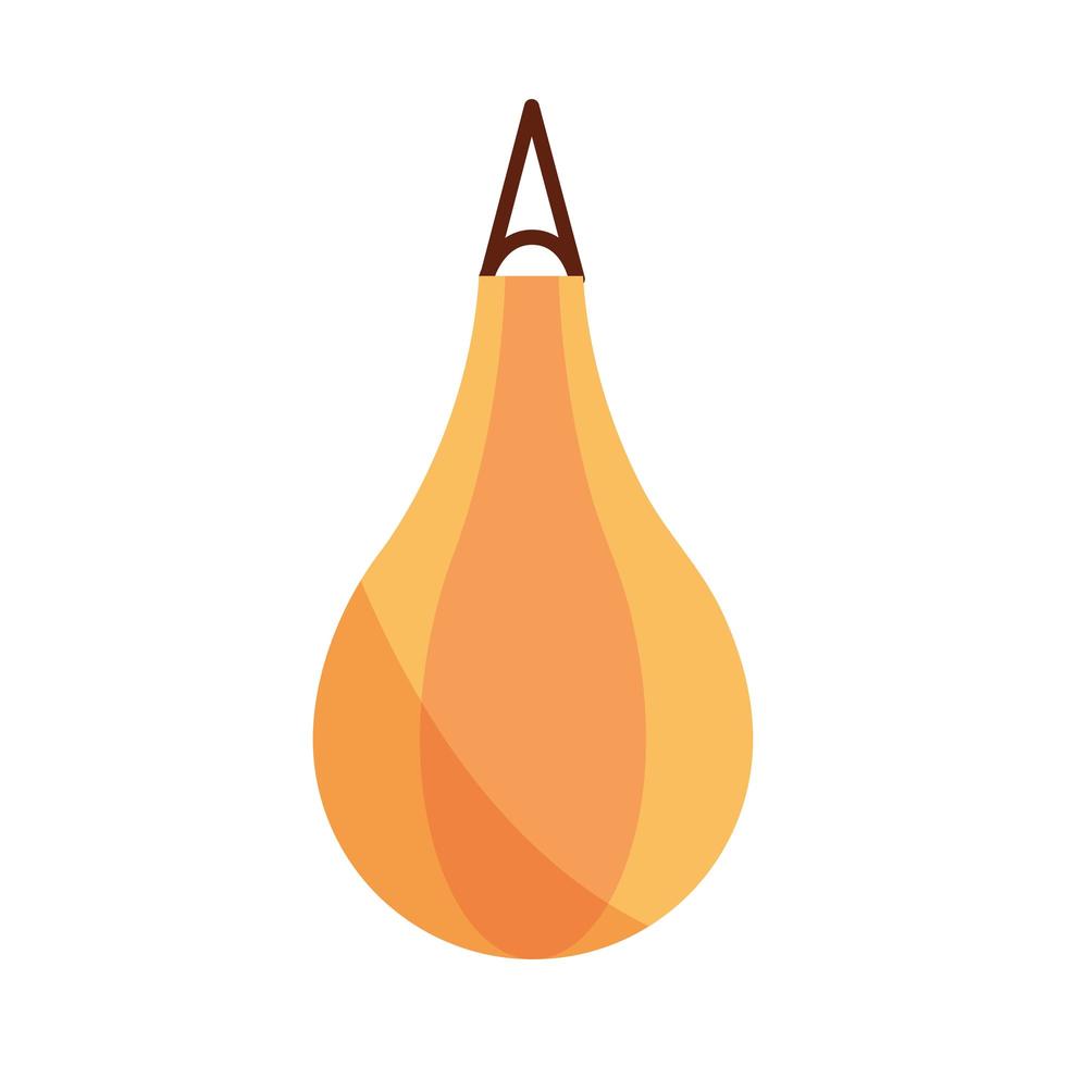 gym pear punching bag equipment in flat style vector
