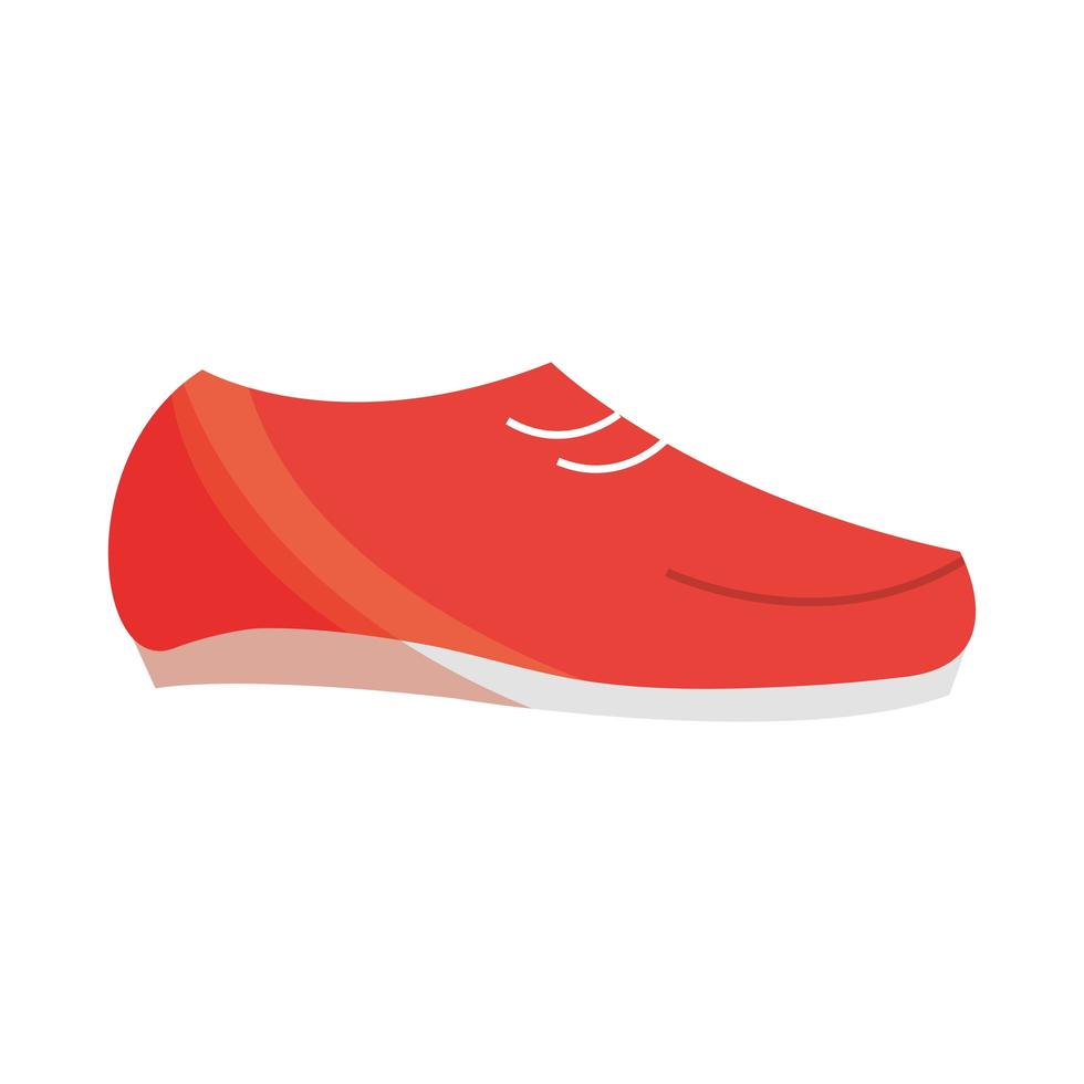gym fitness red shoe sportswear equipment in flat style vector