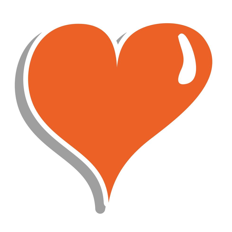 Heart sticker icon vector design