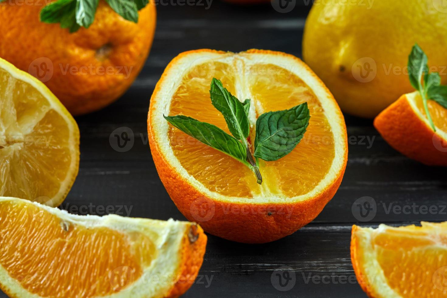 Healthy eating concept fresh citrus fruits photo