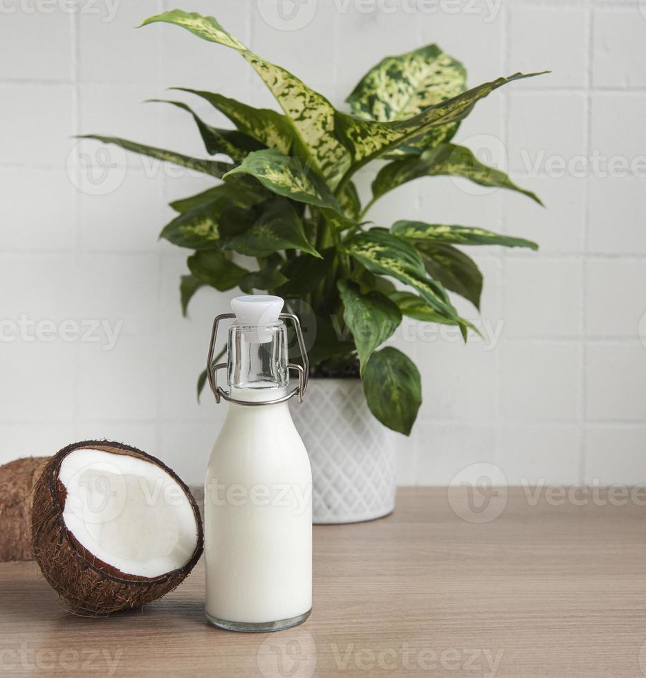 Fresh coconut milk photo