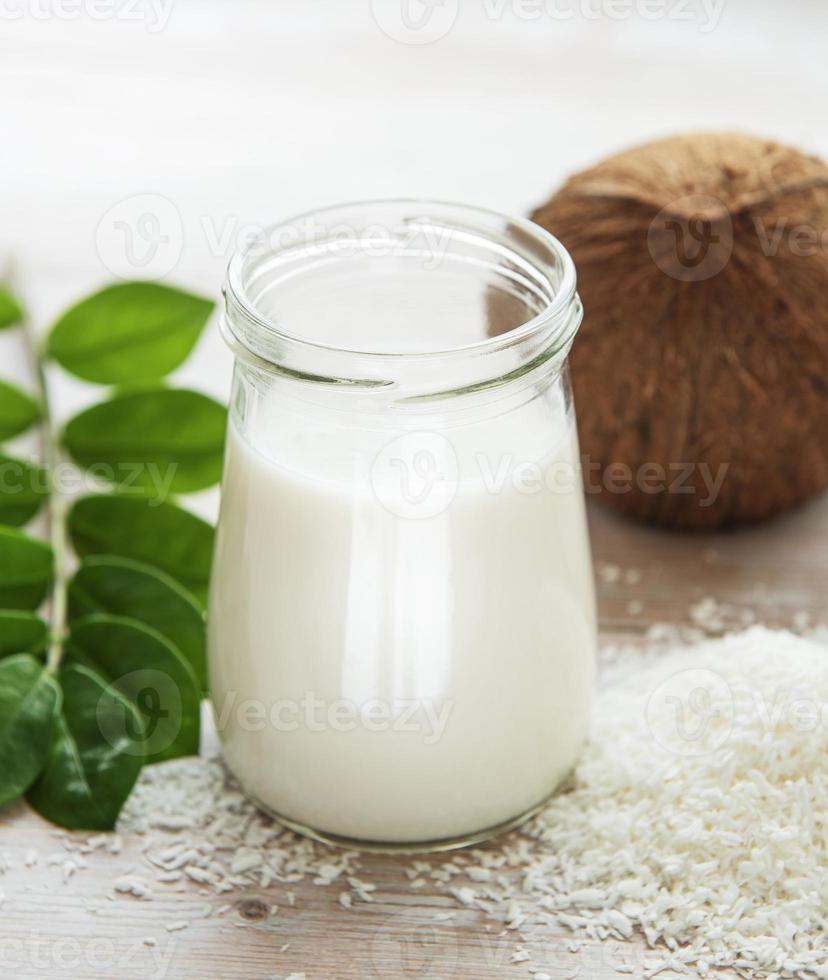 Fresh coconut milk photo