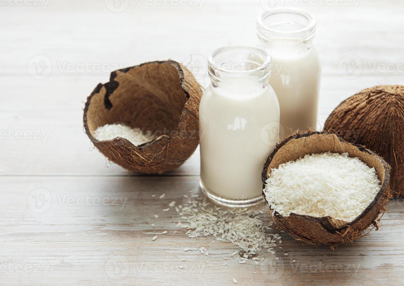Fresh coconut milk photo