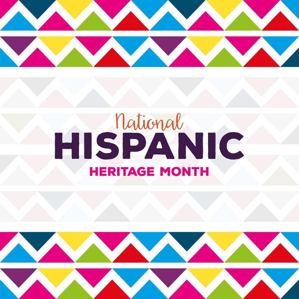 background, hispanic and latino americans culture, national hispanic, heritage month vector