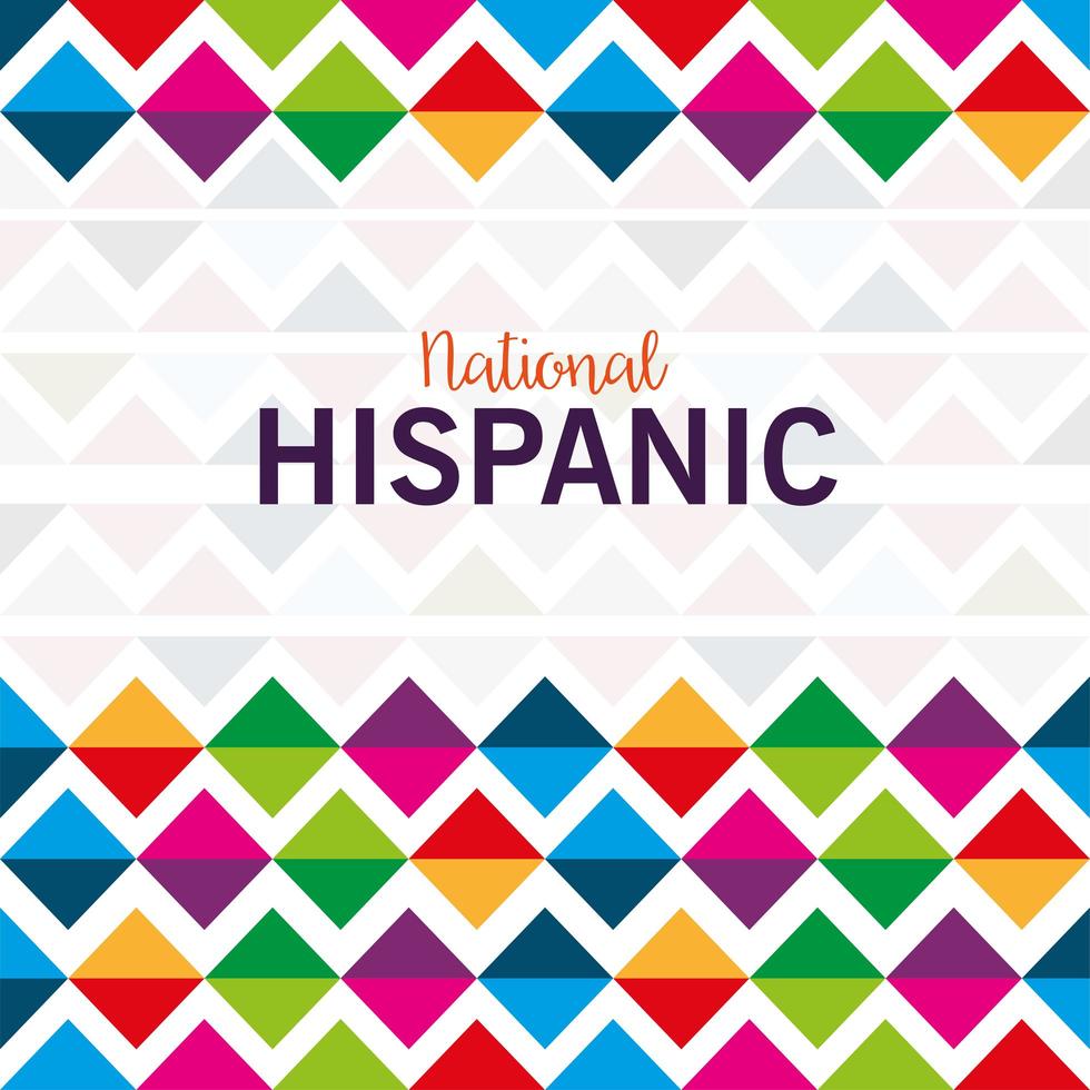 background, hispanic and latino americans culture, national hispanic heritage month in september and october vector