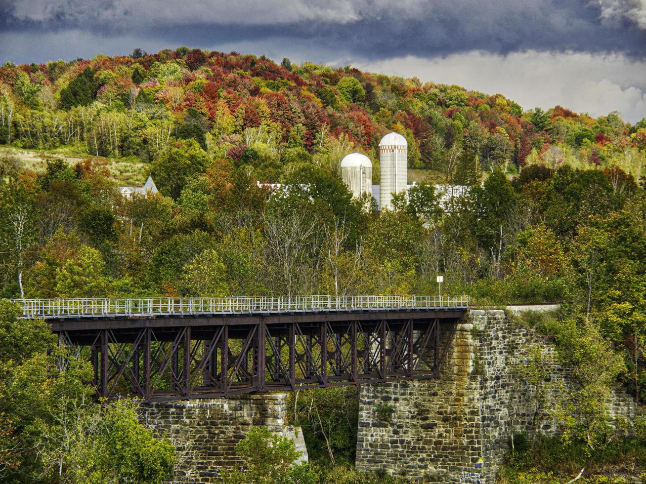 A metal bridge as landscape. photo