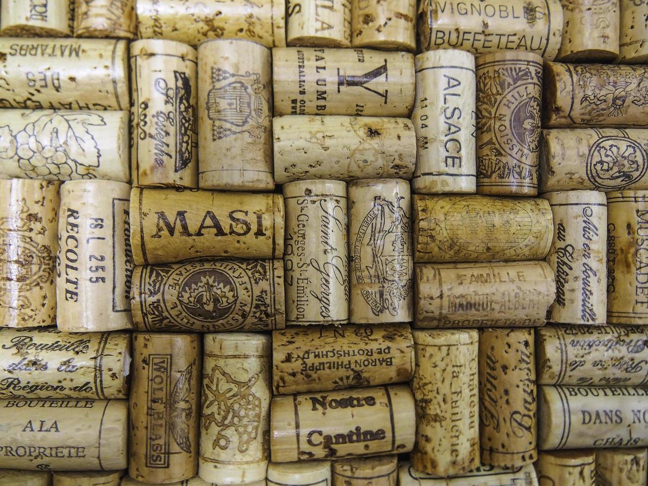 Cork corks for wine. photo