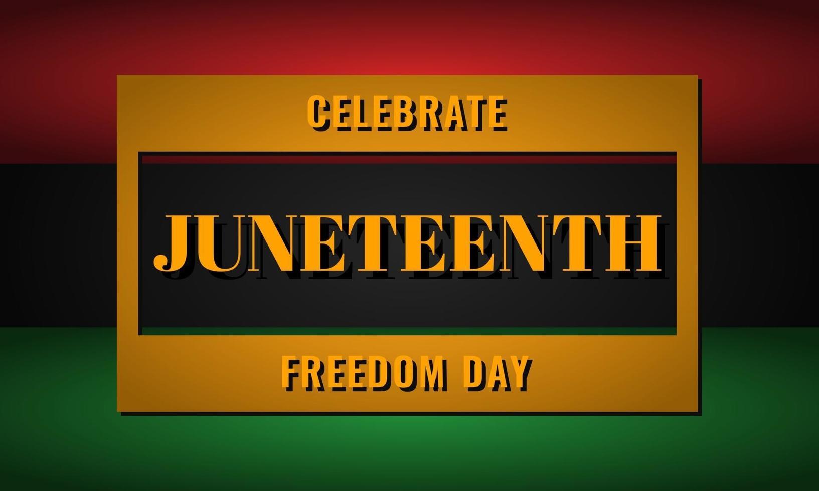 Juneteenth Freedom Day Background Design vector