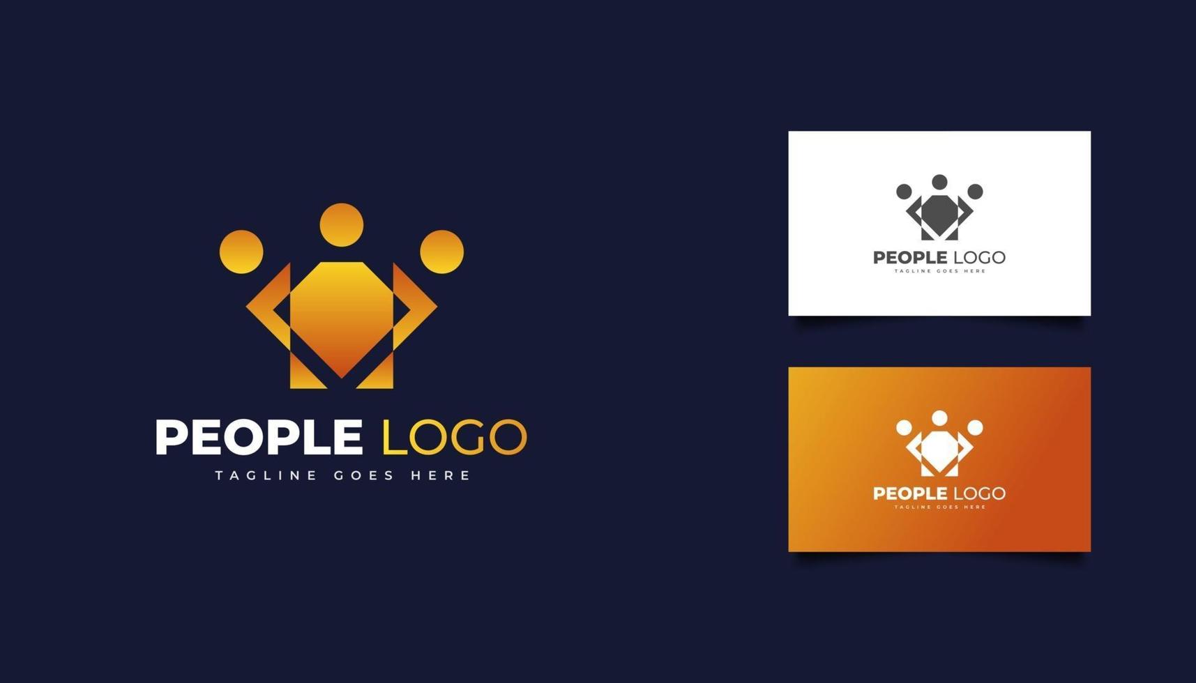 People, Community, Network, Creative Hub, Group, Social Connection Logo or Icon for Business Identity vector