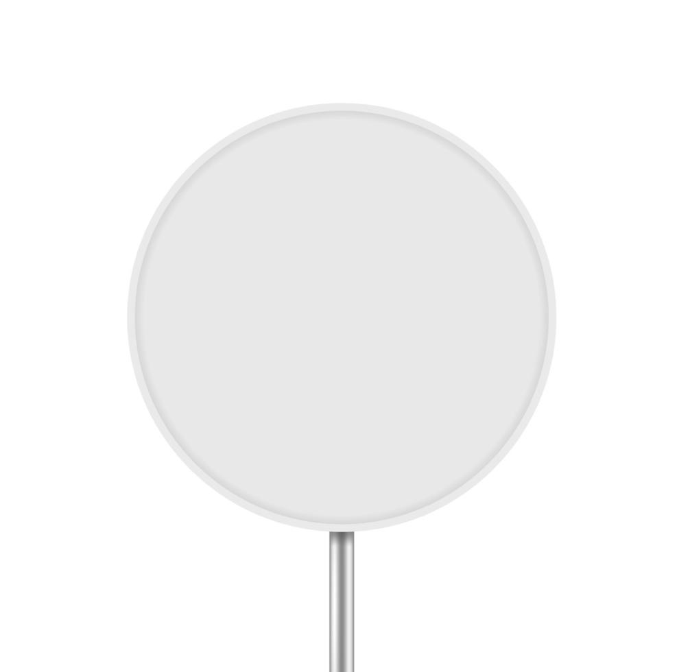 Circle blank billboard vector mock up. Copy space for place your content