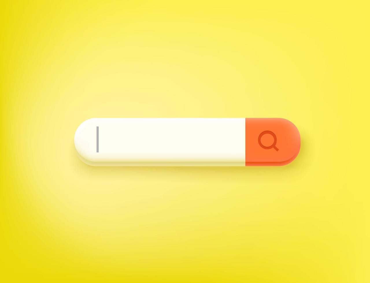 Searching web bar with copy space. 3d cute style vector illustration