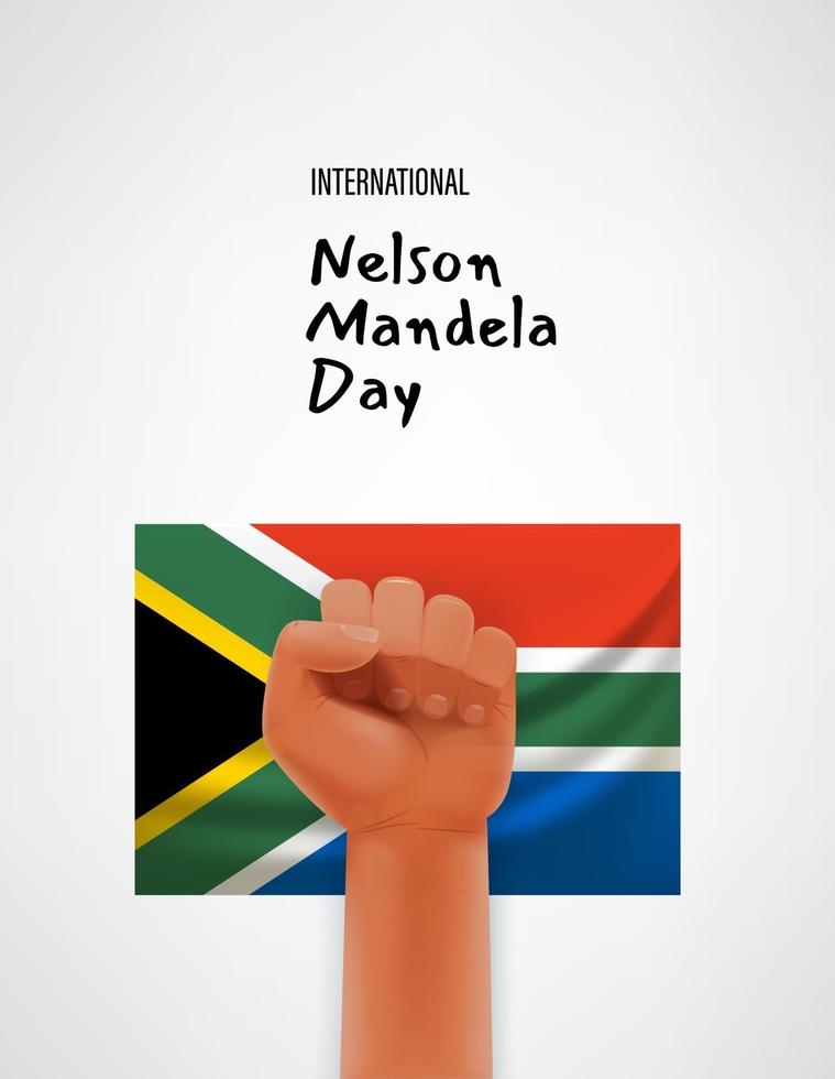 International Nelson Mandela day vector concept