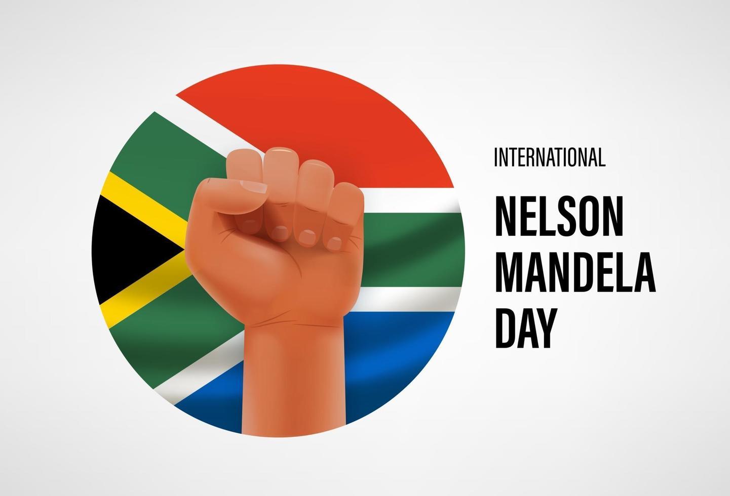 concepto de vector de día de nelson mandela