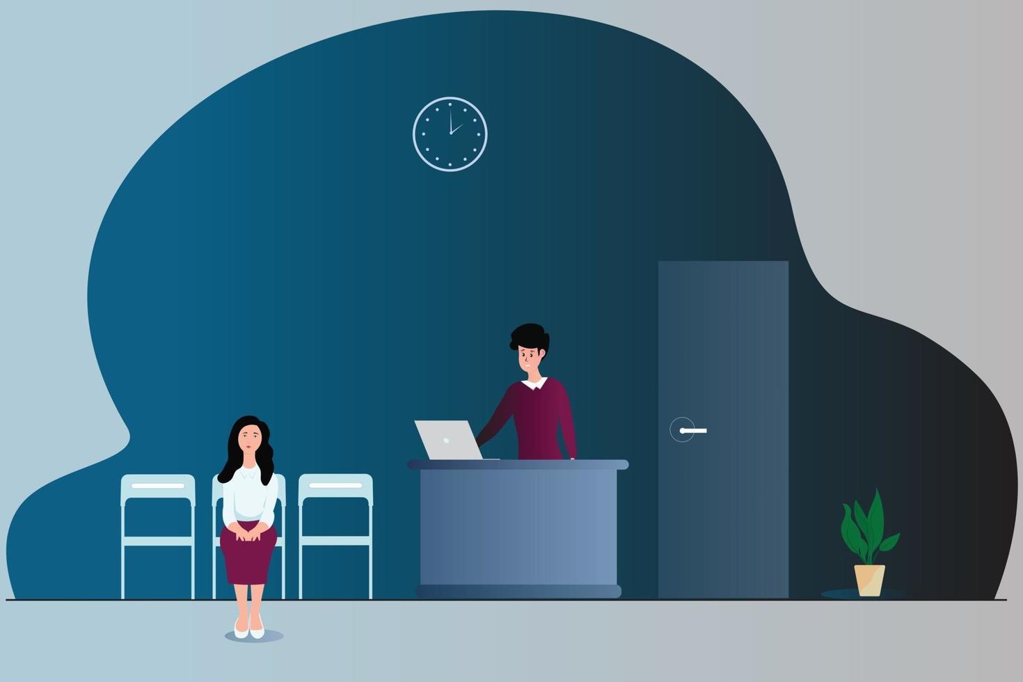 Office Reception Area vector