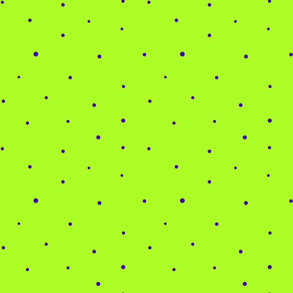 Vector illustration of seamless pattern with small Blue dots covering bright green background