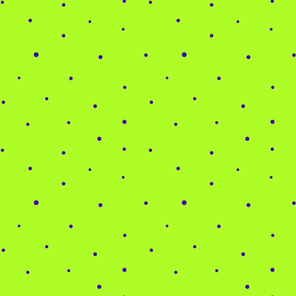 Vector illustration of seamless pattern with small Blue dots covering bright green background