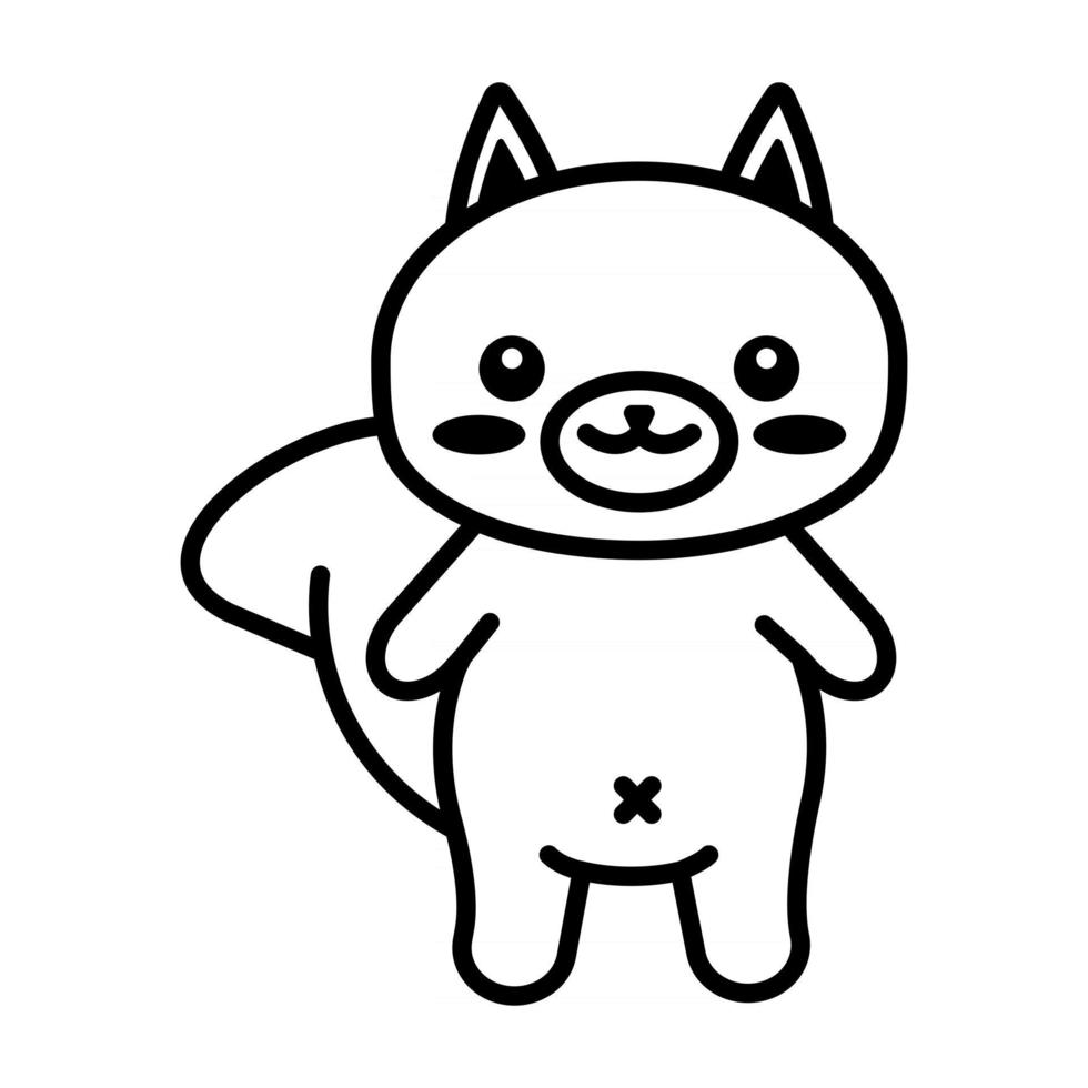 lindo animal kawaii animal vector