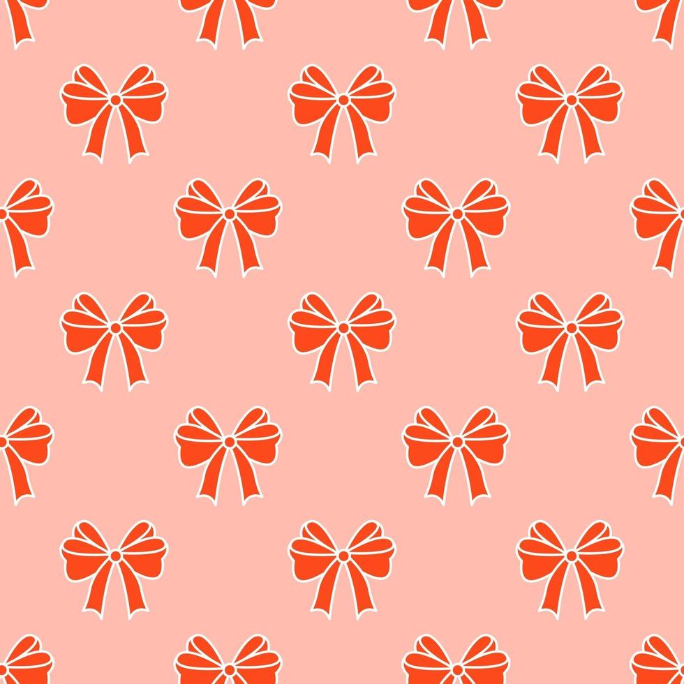 Seamless pattern colorful bows vector
