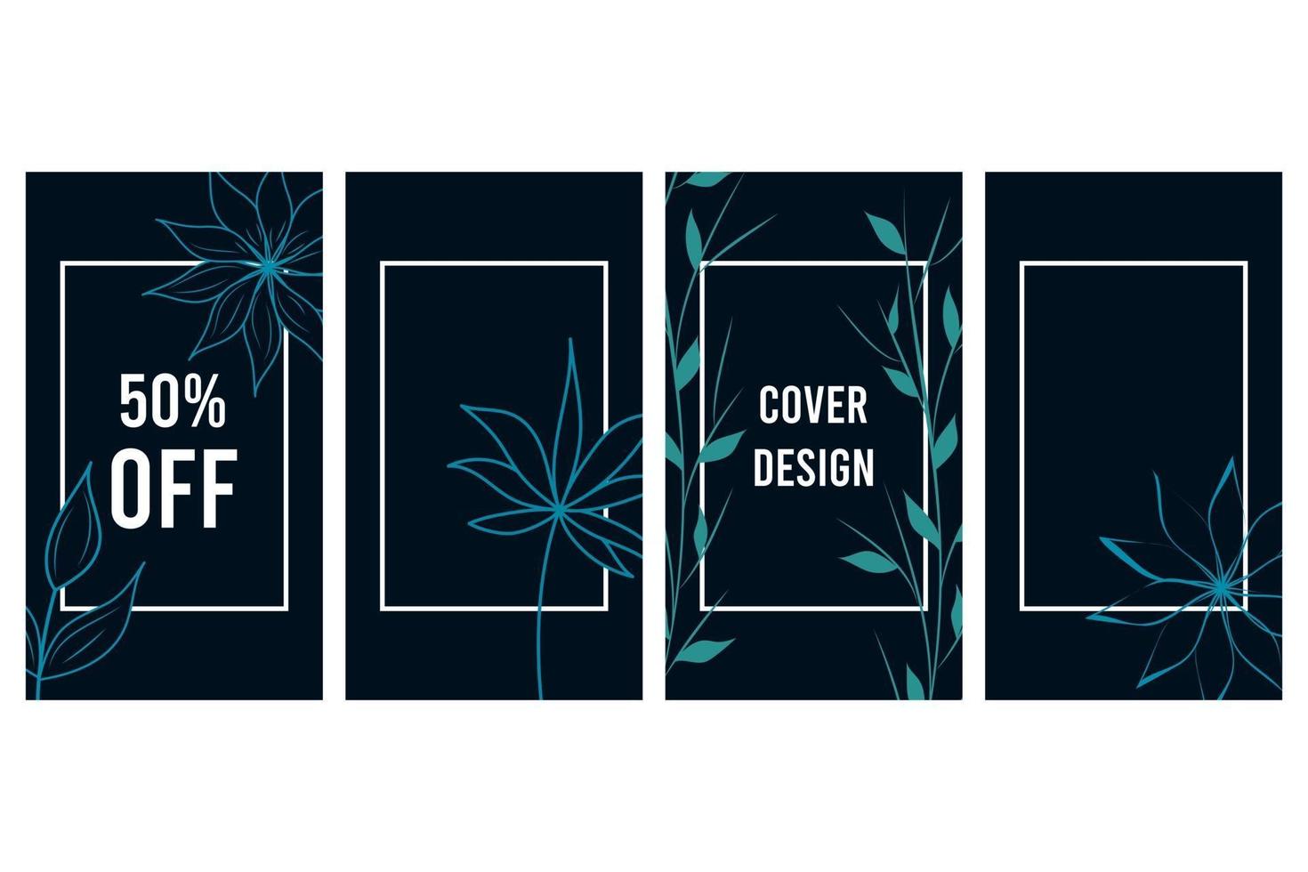 Collage templates for media frame vector