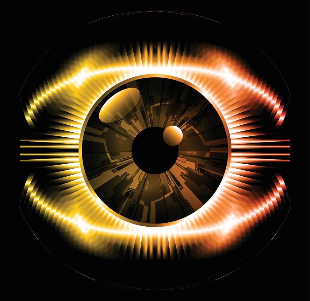 cyber eye circuit future technology concept background vector