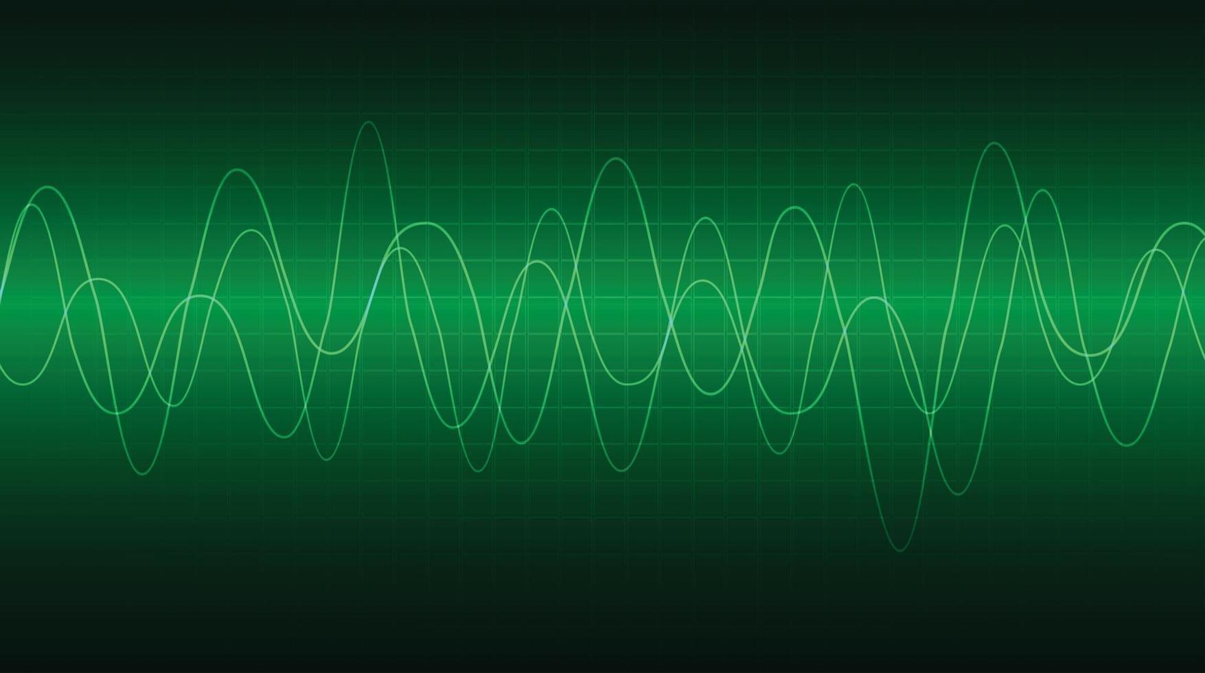 Sound waves oscillating dark light vector