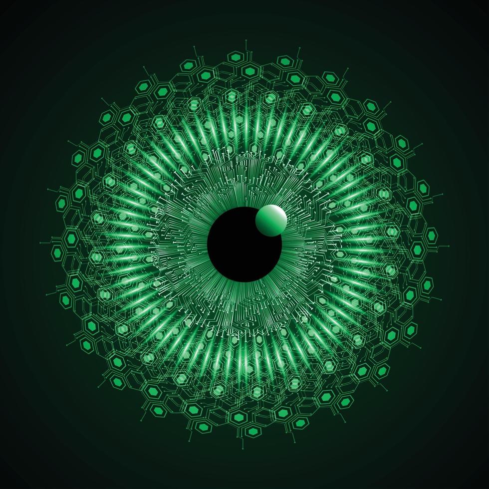 cyber eye circuit future technology concept background vector