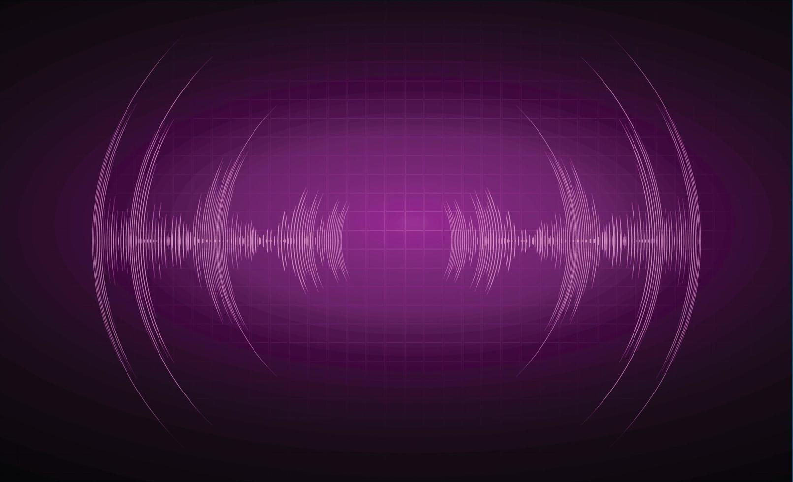 Sound waves oscillating dark light vector