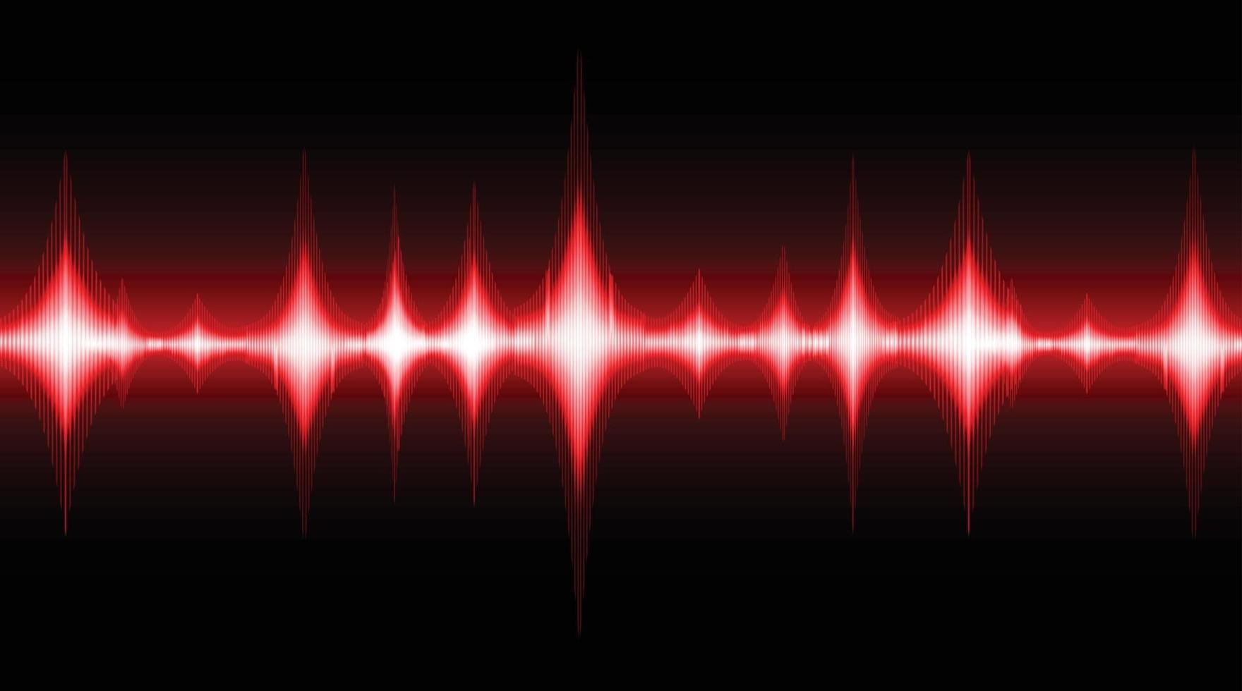 Sound waves oscillating dark light vector