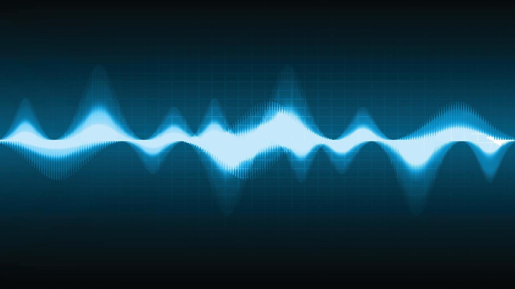 Sound waves oscillating dark light vector