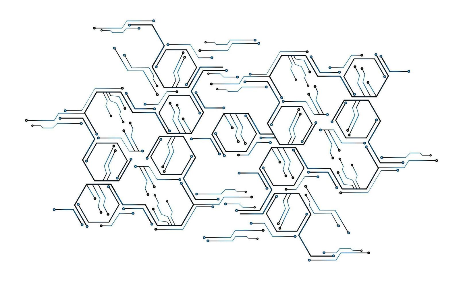 cyber circuit future technology concept background vector