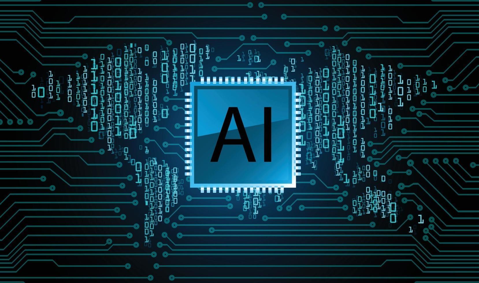 world binary circuit board future technology, blue hud cyber security concept background vector