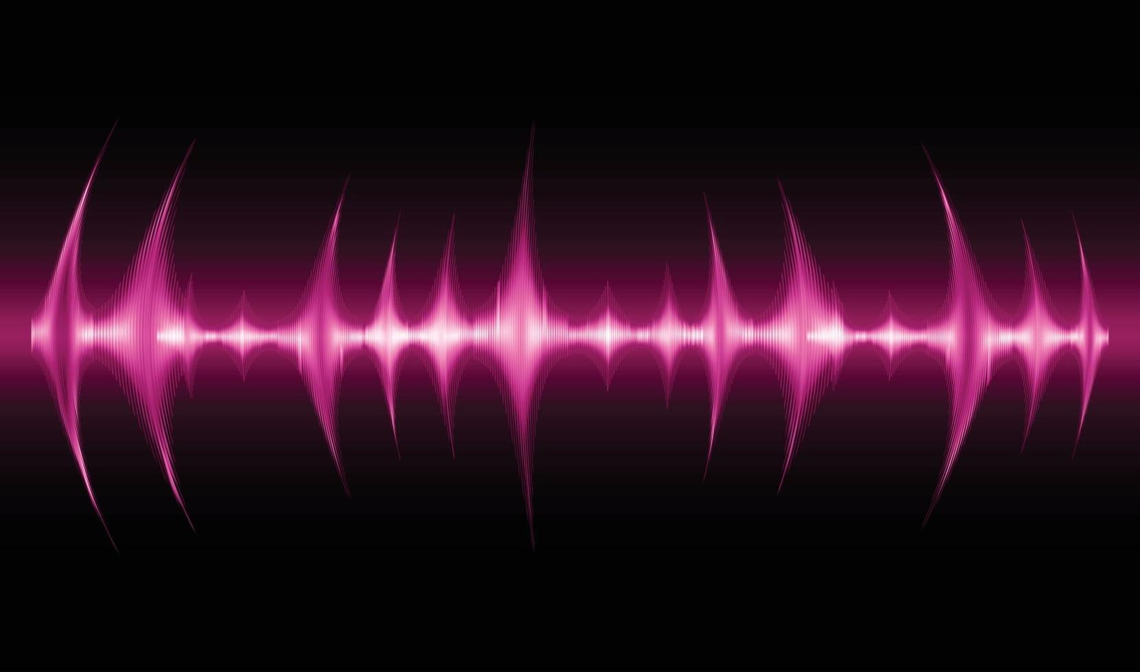 Sound waves oscillating dark light vector