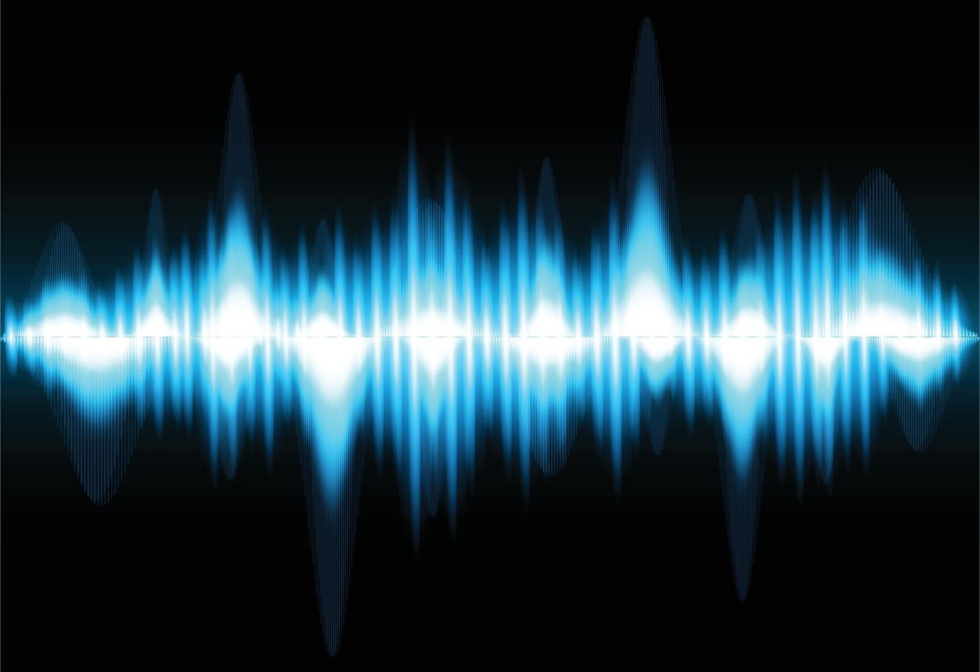 Sound waves oscillating dark light vector