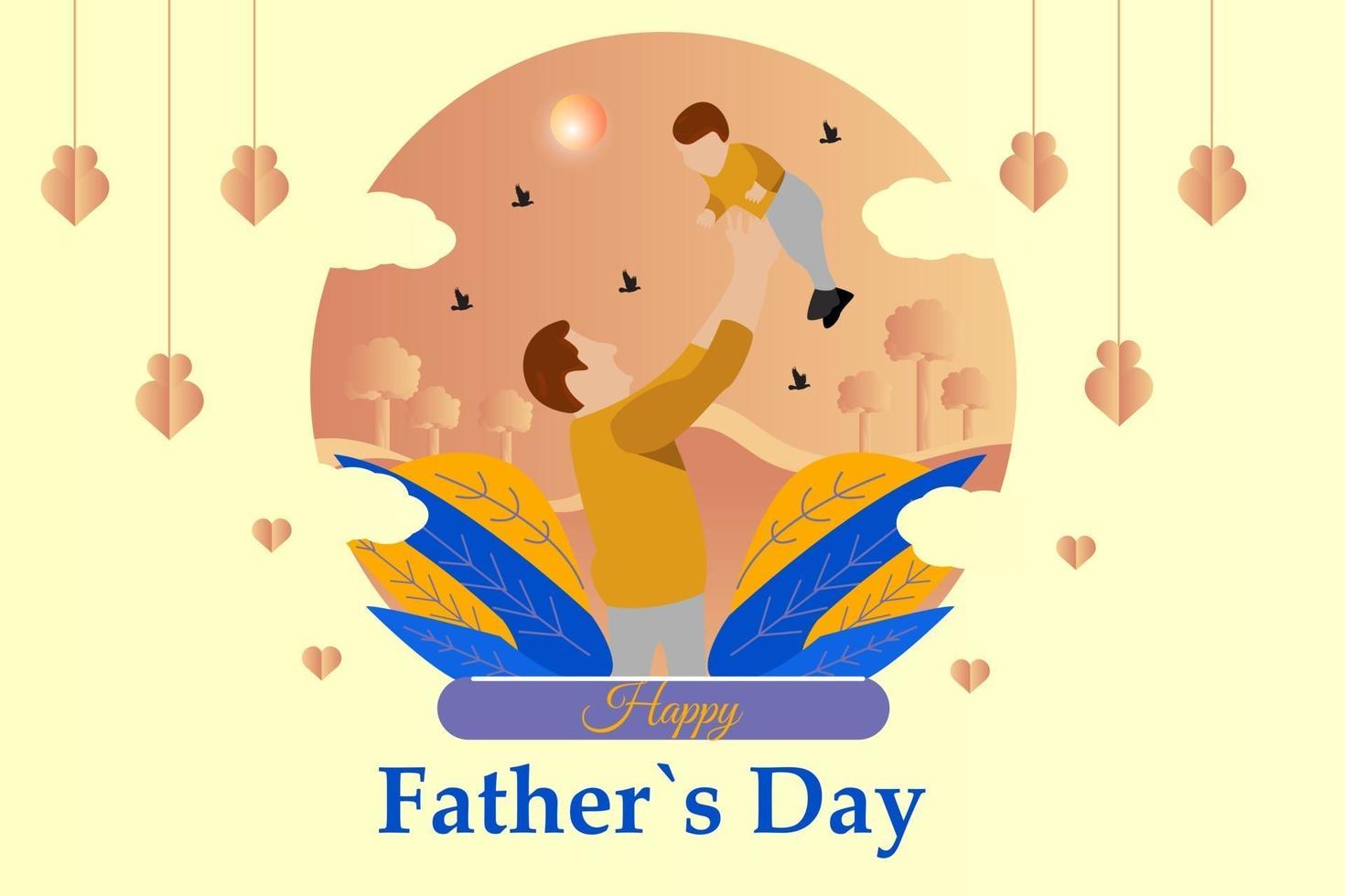 Fathers Day illustration background vector