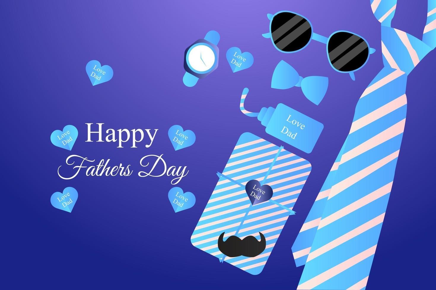 Fathers Day illustration background vector