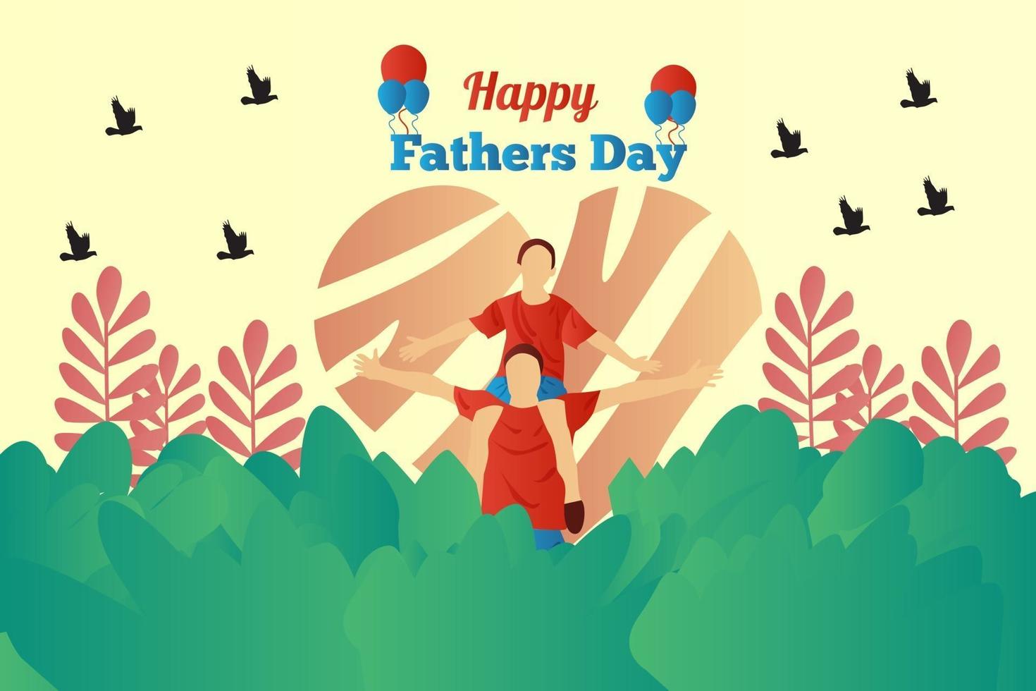 Fathers Day illustration background vector