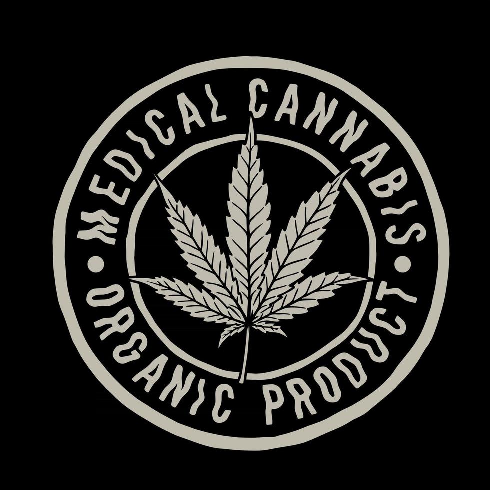 cannabis plant,emplem,premium vector