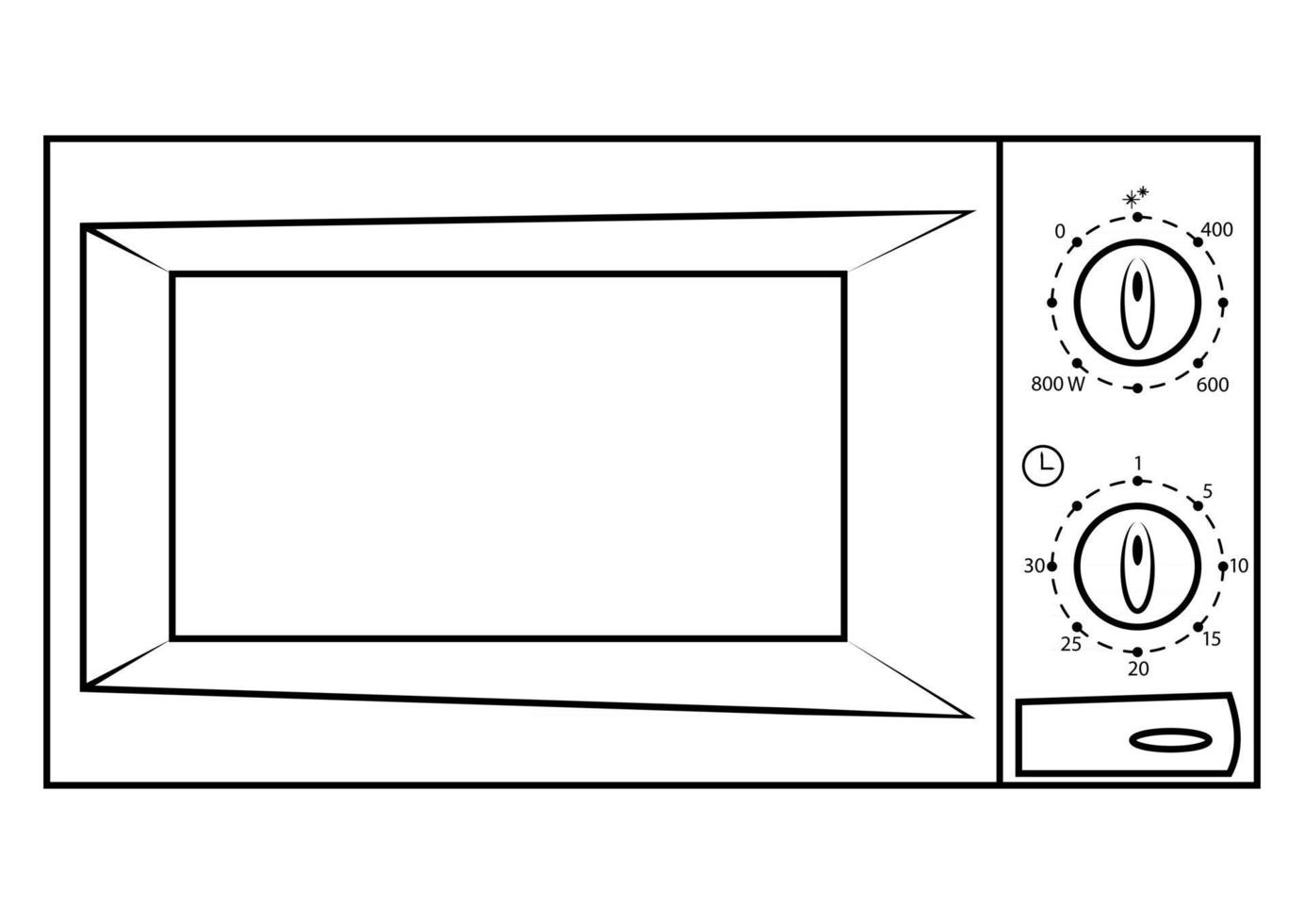 icono de microondas. símbolo de microondas en estilo de contorno, vector moderno y simple, icono para diseño de sitio web, aplicación móvil