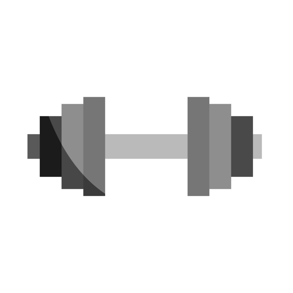 gym fitness dumbbell workout equipment in flat style vector