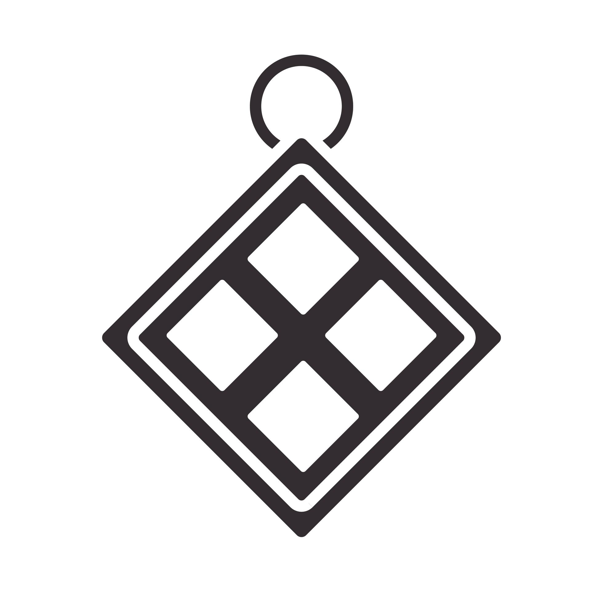 hanging ornament decoration linear on white background 2620822 Vector