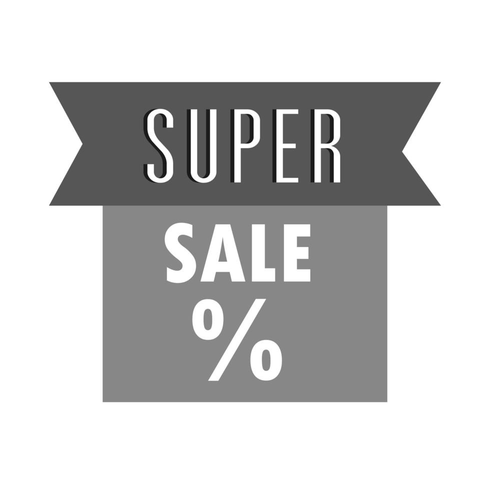 super sale offer discount commerce banner over white background vector